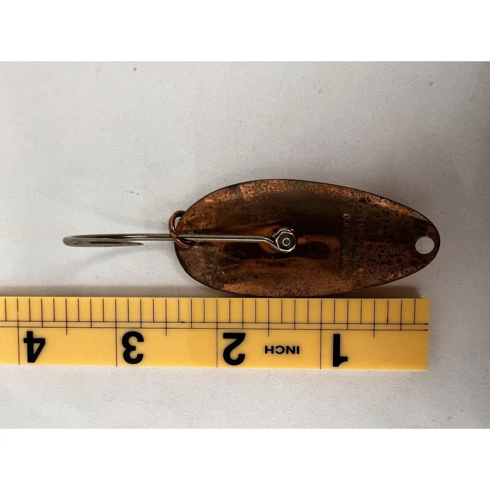 Vintage Tuttle's Old Forge NY Copper Fishing Spoon Lure Single Hook Trolling